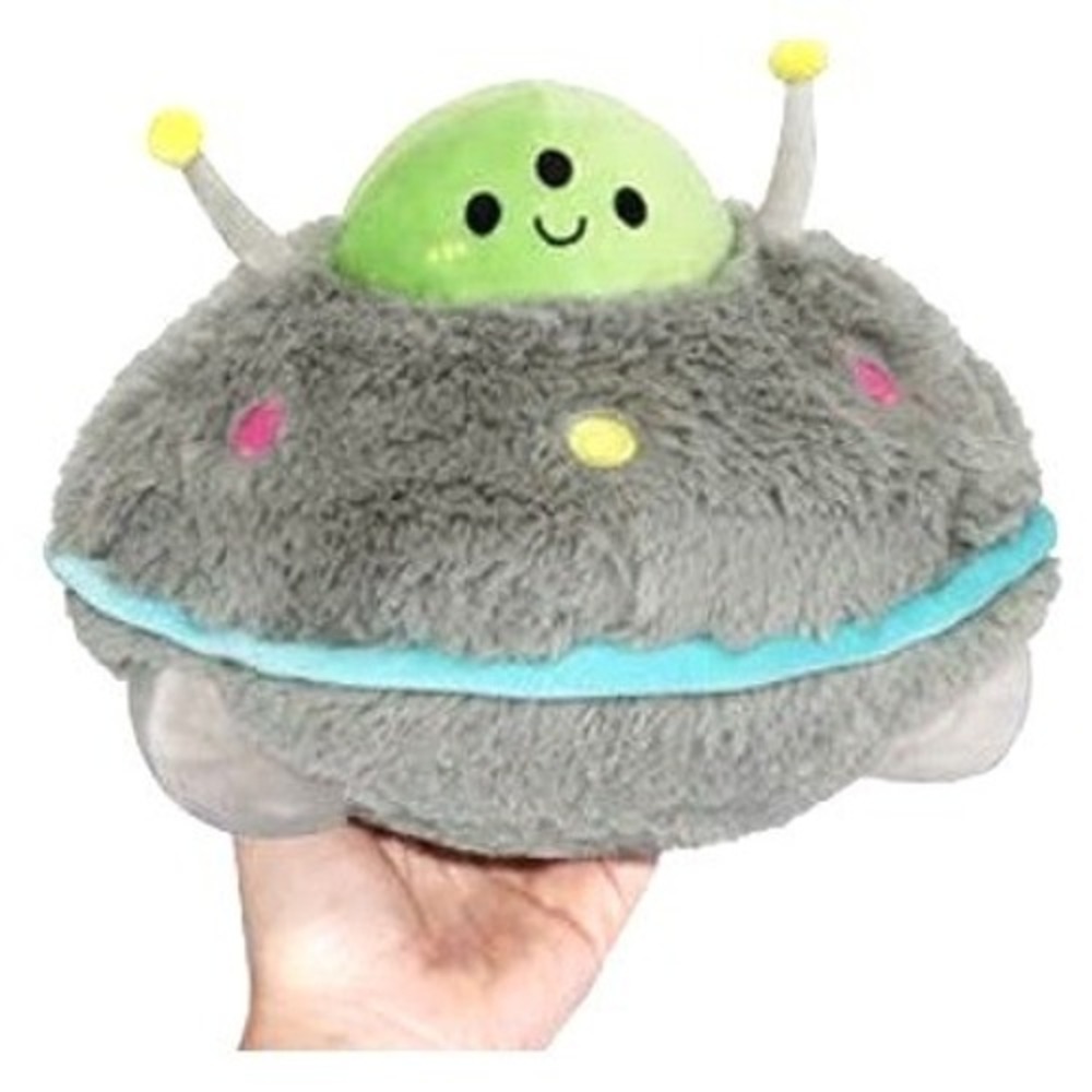 SQUISHABLE 9" Mini UFO Alien Spaceship Plush Grey Green Celestial Stuffed Toy